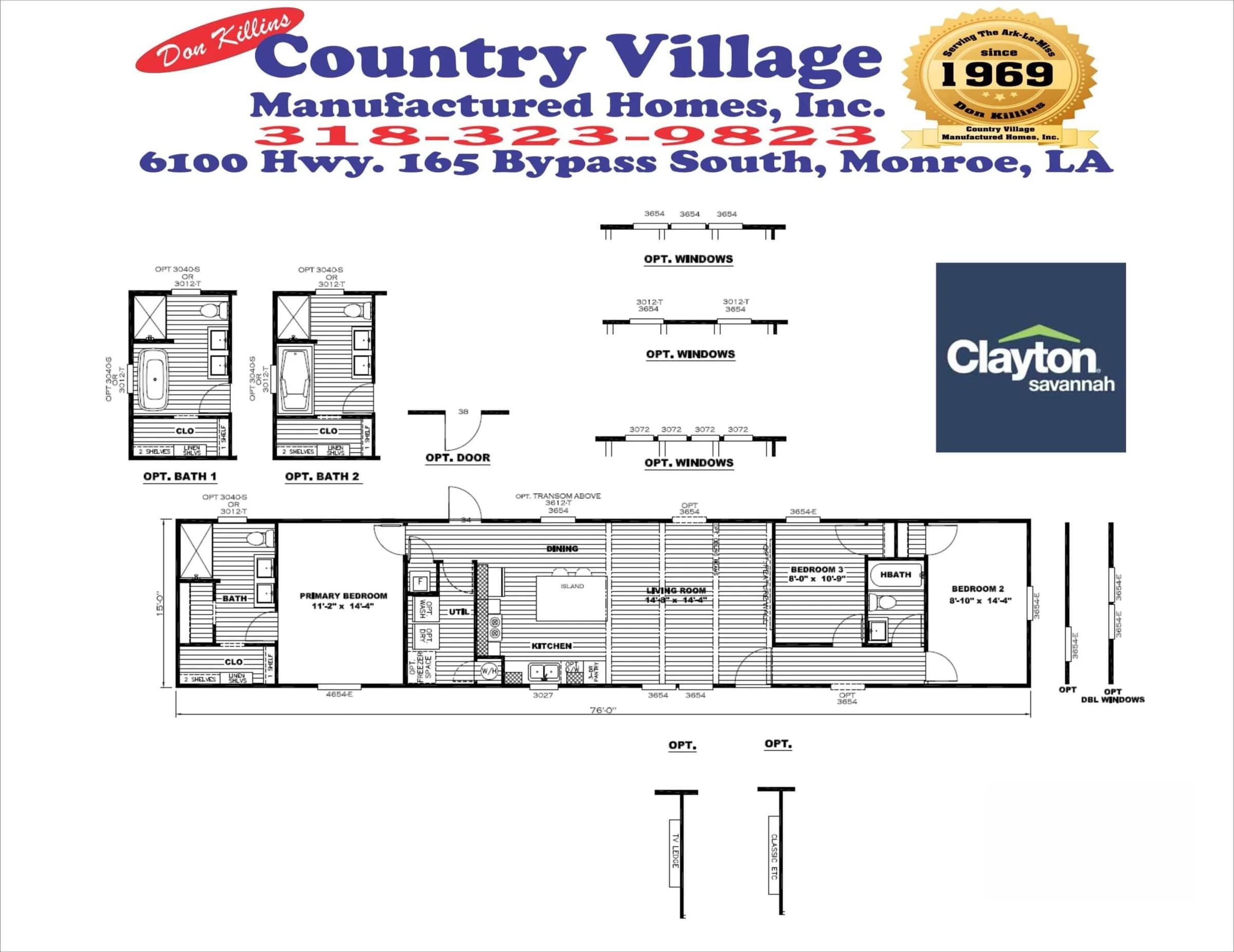 Clayton Freedom 16x80 manufactured home exterior